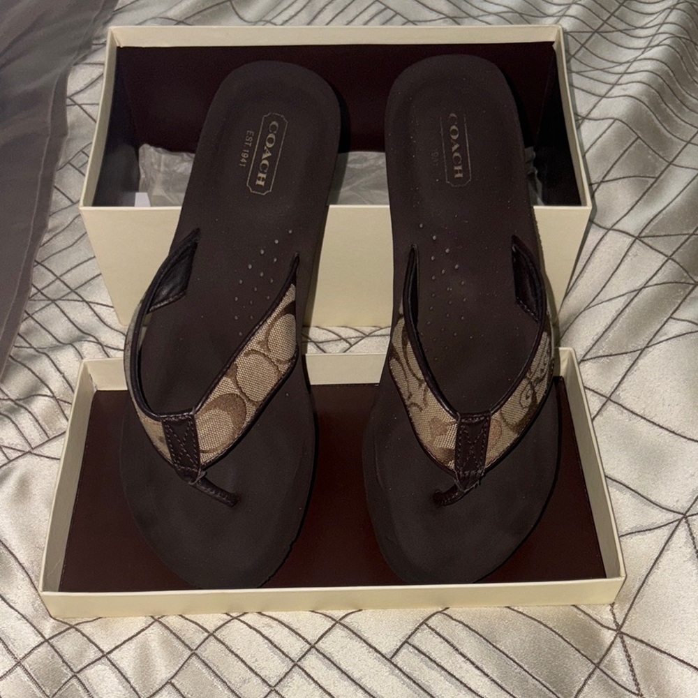 Coach Brown Sandals Chic Comfort